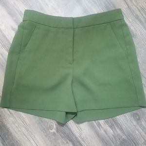 J crew olive green high rise shorts